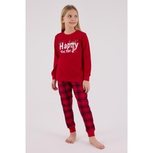 Rolypoly Kız Çocuk Kırmızı Pijama Takımı