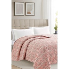 Sakura Elyaf Dolgulu Çift Taraflı Tek Kişilik 160X220 cm Kırlentsiz Tek Pike Gül Kurusu