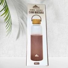 Bambu Kapaklı Cam Matara 580 cc