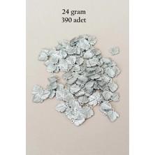 Oya Abiye Bileklik Kolye Pleksi Metalik Plastik Pul Gümüş Renk 24 Gram 390 Adet - BNC567