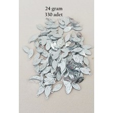 Oya Abiye Bileklik Kolye Pleksi Metalik Plastik Pul Gümüş Renk 24 Gram 330 Adet - BNC575