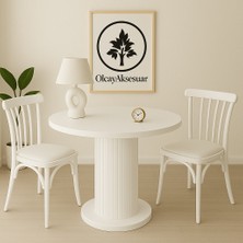 Güneş Model 90 Çaplı 75 cm Yükseklikli (36MM Kalın Kenarlı) (Sandalye Yok) Yuvarlak Yemek Masası