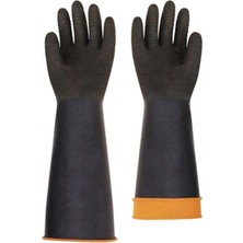 H2-45 Asit Eldiveni Siyah 45CM Avuçiçi Tırtıklı