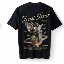 Bumeta Trust Issue Angel Saturn Graphic Oversize Unisex Tişört T-Shirt