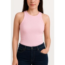 Hayalet %100 Pamuk Halter Yaka Fitilli Atlet