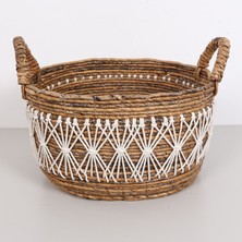 Mylamp Ürgüp 40X34X31 Cm. Doğal Abaka El Yapımı Oval Sepet L