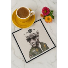 Evdek 2’li Dijital Baskılı Nakış Detaylı Kokteyl Peçete DS18