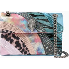 Mini Kensington Bag, Deri ve Kumaş Detaylı Zarif Mini Çanta