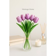 5’li Yapay Islak Lale Buketi – Gerçeğe Yakın Dekoratif Çiçek