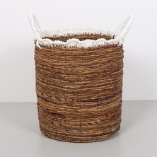 Mylamp Trabzon 33X38X47 Cm. Doğal Abaka El Yapımı Sepet M