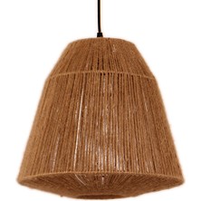 My Lamp MYLAMP Özden Jüt Avize - Jüt Sarımlı Geometrik Sarkıt 30x30 cm