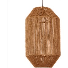 My Lamp MYLAMP Özden Jüt Avize - 4 mm Kalın Jüt Sarımlı Uzun Sarkıt 25x43 cm