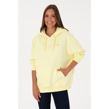 U.S. Polo Assn. Kadın Sarı Şardonlu Kapüşonlu Sweatshırt 50313567-VR044
