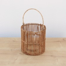 Mylamp Serra Rattan Orta Boy Mumluk 17X18X 28 Xm