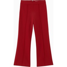 Knack Pantolon Retro Flare Kesim ve Canlı Kırmızı ile Şıklığı Yansıtan Kadın Pantolonu