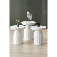 Altınaks Furniture Altınaks Mobilya Bohem Sehpa, 3'lü Set, Yan Sehpa, Zigon Sehpa - Aytaşı & Aytaşı Renk