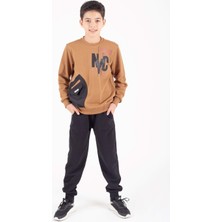 Erkek Çocuk Cep Detaylı Baskılı Eşofman Takımı M00756