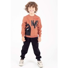 Erkek Çocuk Cep Detaylı Baskılı Eşofman Takımı M00756