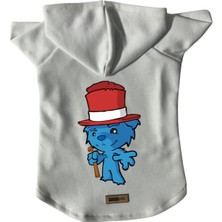Kapişonlu Polar Sweatshirt Köpek ve Kedi Kıyafeti & Elbisesi - Beyaz Bear