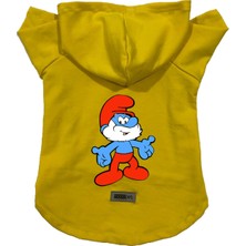 Kapişonlu Polar Sweatshirt Köpek ve Kedi Kıyafeti & Elbisesi - Sarı Şirin Baba