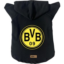 Kapişonlu Polar Sweatshirt Köpek ve Kedi Kıyafeti & Elbisesi - Beyaz Borussia Dortmund