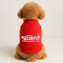 Kedi ve Köpek Kıyafeti & Elbisesi - Kırmızı Security Atlet