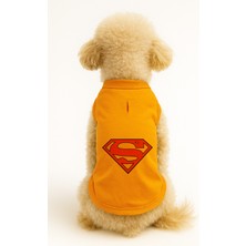Kedi ve Köpek Kıyafeti & Elbisesi - Turuncu Superman Atlet