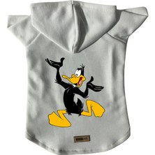 Kapişonlu Polar Sweatshirt Köpek ve Kedi Kıyafeti & Elbisesi - Beyaz Duffy