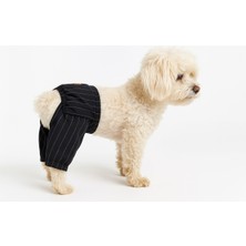 Kedi ve Köpek Kıyafeti & Elbisesi - Siyah Beyaz Çizgili Pantolon