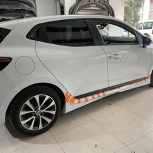Renault Clio 5 Custom Yan Marşpiyel Seti Mat Siyah Plastik