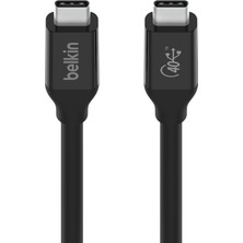 Belkin Usb4 USB C - USB C Kablosu 2,6 Ft (100 W'a Kadar Güç Sağlama, 40 Gb/sn Veri Aktarım Hızı ve T