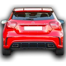 Mercedes W176 A45 Brabus Difüzör Arka Difizör Parlak Siyah Plastik