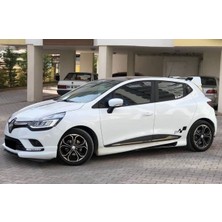 Renault Clio 4 Custom Yan Marşpiyel Seti Mat Siyah Plastik
