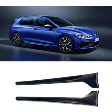 Vw Golf 8 R Yan Marşpiyel Seti Mat Siyah Plastik