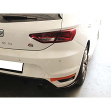 Seat Leon Mk3 Aero Tampon Sağ - Sol Flapları Parlak Siyah Plastik