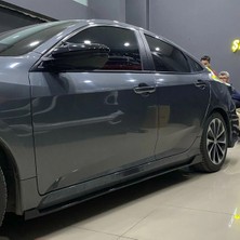 Honda Civic Fc5 GC400 Yan Marşpiyel Seti Mat Siyah Plastik