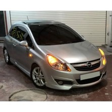 Opel Corsa D Tek Kapı Yan Marşpiyel Seti Mat Siyah Plastik