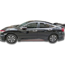 Honda Civic Fc5 Turbo Yan Marşpiyel Seti Mat Siyah Plastik