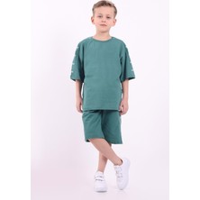 Erkek Çocuk Oversize Sport Baskılı Şortlu Takım M00749