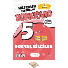 Günay Yayınları 5. Sınıf Bumerang 32 Haftalık Sosyal Bilgiler Denemeleri+ Telefon Standı