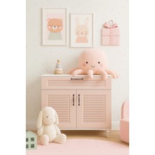 Arion Kids Masal Genç Odası Kapaklı Şifonyer | MDF Gövde | Fonksiyonel ve Şık Tasarım | Ağaç Ayaklı | REHAU Kaplama Kapaklar | Çocuk ve Genç Odası Şifonyer