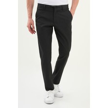 Düz Super Slim Fit Beli Lastikli Ipli Yün Erkek Pantolon