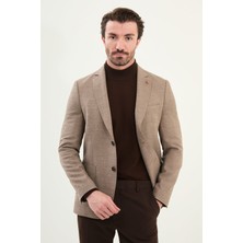 Kırçıllı Slim Fit Torba Cep Mono Yaka Erkek Ceket