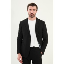 Desenli Slim Fit Torba Cep Mono Yaka Erkek Takım Elbise