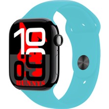 Bunnys Apple iPhone 14 Pro Uyumlu Turkuaz Akıllı Saat WATCH10 2025 Hediyeli Amoled Ekran