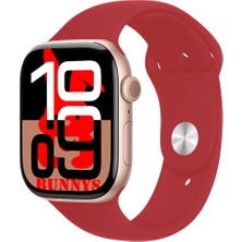 Bunnys Apple iPhone 15 Pro Max Uyumlu Kırmızı Akıllı Saat WATCH10 2025 Hediyeli Amoled Ekran