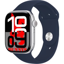 Bunnys Xiaomi Mi 8 Uyumlu Lacivert Akıllı Saat WATCH10 2025 Hediyeli Amoled Ekran
