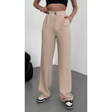 Bol Paça Yüksek Bel Palazzo Pantolon