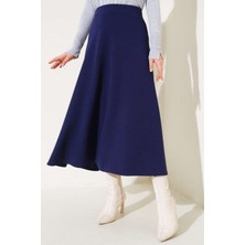 Çan Kesim Siyah Scuba Kloş Etek