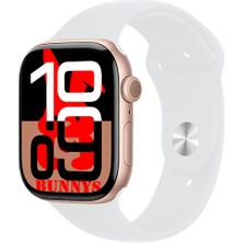 Bunnys Apple iPhone 11 Pro Uyumlu Beyaz Akıllı Saat WATCH10 2025 Hediyeli Amoled Ekran